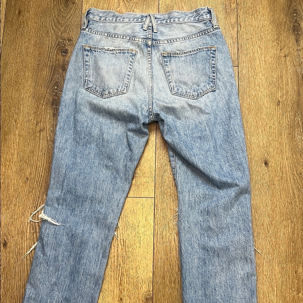 SLVRLAKE Hero Distressed Raw Hem Jeans in Long Time Coming Size 28 - Picture 5 of 10